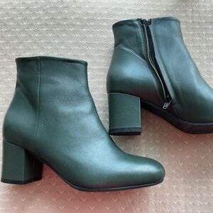 Olive Green Italian Made Bootie